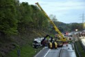 VU Gefahrgut LKW umgestuerzt A 4 Rich Koeln Hoehe AS Gummersbach P499